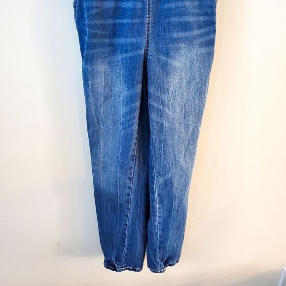 Dollhouse Faded Whiskered Denim Overalls - Picture 3 of 8